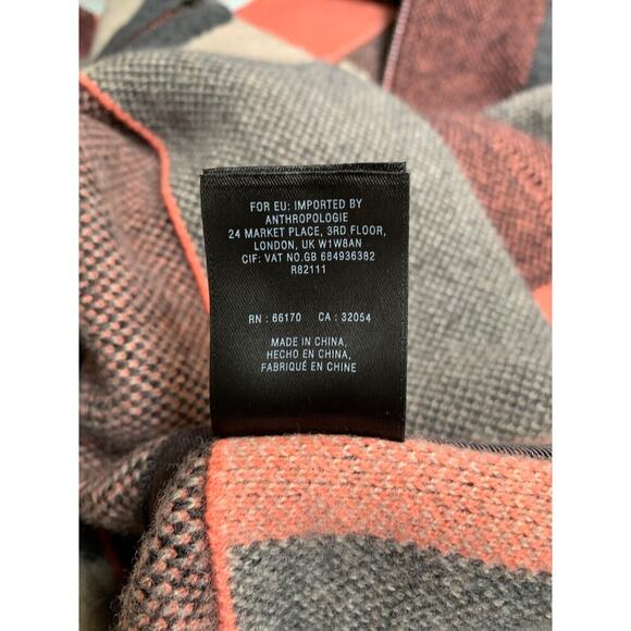 Women's Field Flower Pink & Gray 100% Wool Coat - Size XS - Picture 6 of 6